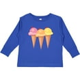 thumbnail image 3 of Inktastic 3 Scoops of Ice Cream Girls Long Sleeve Toddler T-Shirt, 3 of 5