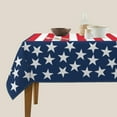 thumbnail image 3 of 4th of July Square Tablecloth 52×52 Inch Patriotic Table Cloth Red White and Blue Small Square Tablecloths Indoor Outdoor Washable Wrinkle Free Stain Resistant Waterproof Fabric Table Cover, 3 of 6