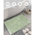 thumbnail image 5 of Shag Bath Rugs Butterfly Country Floral Sage Green Plush Soft Fluffy Doormat Floor Carpet,Non-Slip Living Room Bedroom Kitchen Entryway Door Mats White Gradient Plant Texture, 5 of 6