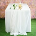 thumbnail image 3 of AK TRADING CO. 27" x 120" Wide Chiffon Elegant Table Runner/Overlay Ideally Perfect for Center Table, Wedding Decor, Bridal Shower & Other Special Occasion. (10, Ivory), 3 of 5