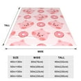 thumbnail image 3 of Bixox Fleece Blanket Pigs Head And Donuts Pattern Super Soft Double-Sided Microfiber Flannel Blanket for Sofa, Bed, Couch,Suitable for All Seasons - 60"x50", 3 of 5