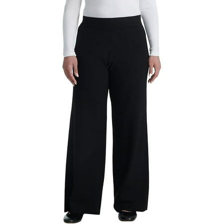 Splendid Women's Wide Leg Sweater Pants Black XL