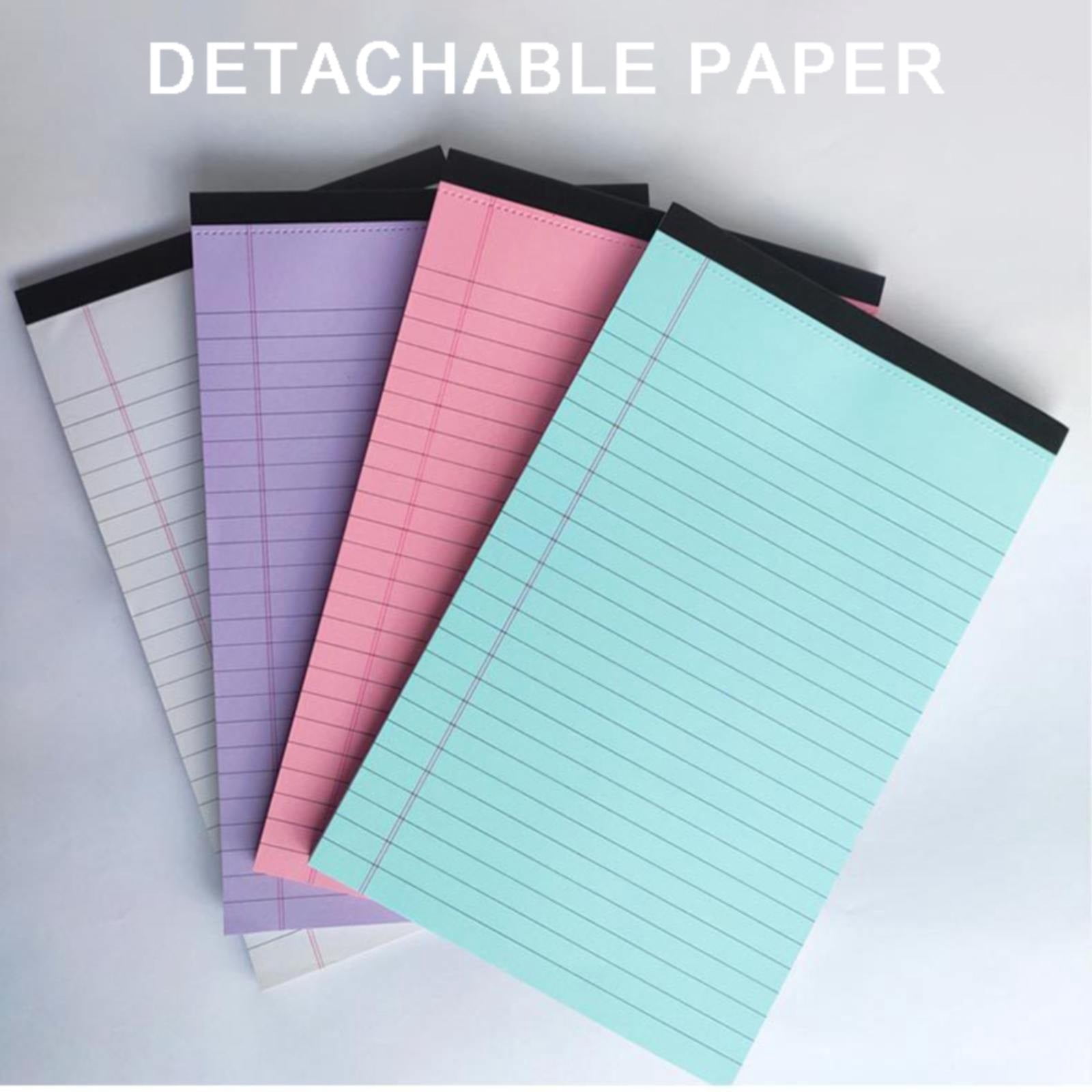 VKLU 1Pc Professional Legal Pad, A4 Wide Ruled Writing Pad with Perforated Sheets, Canary Yellow Memo Pad for Executive Office Meeting Notes and Daily Tasks