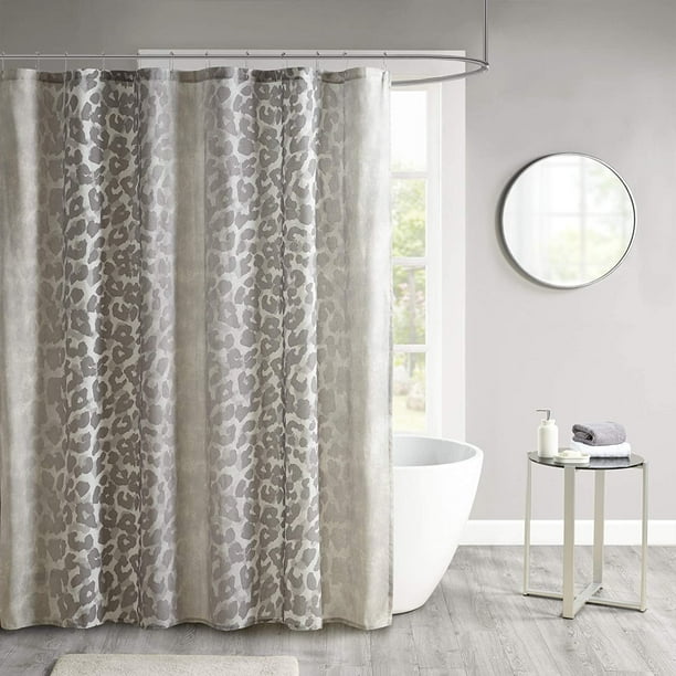 Madison Park Leo 100 Cotton Shower Curtain Gauze Ombre Leopard Print Soft Trendy Bathroom Décor Machine Washable Bathtub Fabric Privacy Screen 72 X Neutral Com Cotton Shower Curtain Gauze Ombre, Animal Print Shower Curtain Dillards