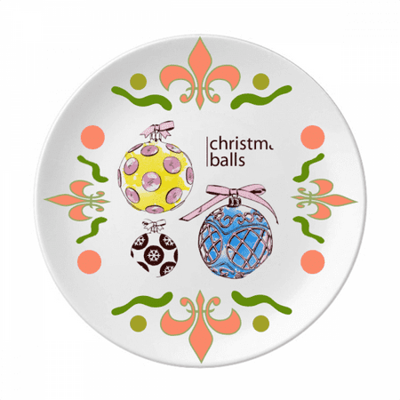 

Merry mas Round Candy Pattern Flower Ceramics Plate Tableware Dinner Dish