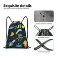 thumbnail image 4 of Honeii Funny Spaceships Print Drawstring Backpack,Drawstring Bags String Backpack Gym Cinch Sack Backpack Sport Bag Draw-Small, 4 of 6