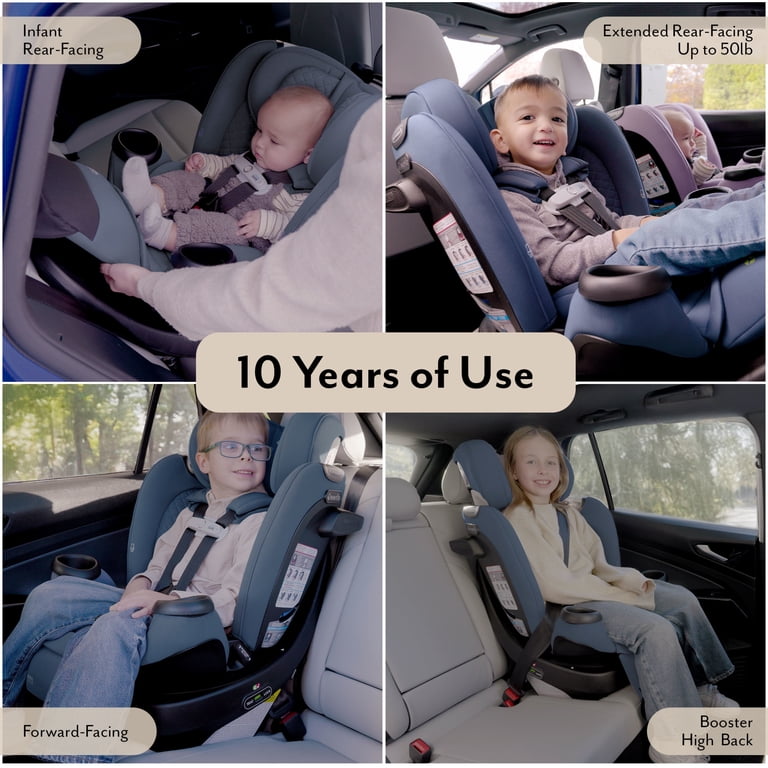 Evenflo Revolve360 Extend All-in-One Rotating Car Seat with Green & Gentle  Fabric (Quartz) - Walmart.com