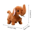 thumbnail image 2 of 7 Inch Electronic Simulation Elephant Stuffed Animal Interactive Walking and Calling Plush Toy for Indoor Play, Light Brown, 2 of 5
