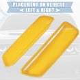 thumbnail image 5 of Pair ABS Front Engine Hood Air Conditioner Air Outlet Cover Trim Yellow for Dodge Challenger 2015-2020, 5 of 7