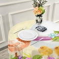 thumbnail image 6 of SKYSONIC Paschal Egg Floral Round Tablecloth 60inch Indoor Wrinkle Free, Easter Chicken Chicks Circular Lace Table Cover Washable for Kitchen Party BBQ Dining Decor, 6 of 7