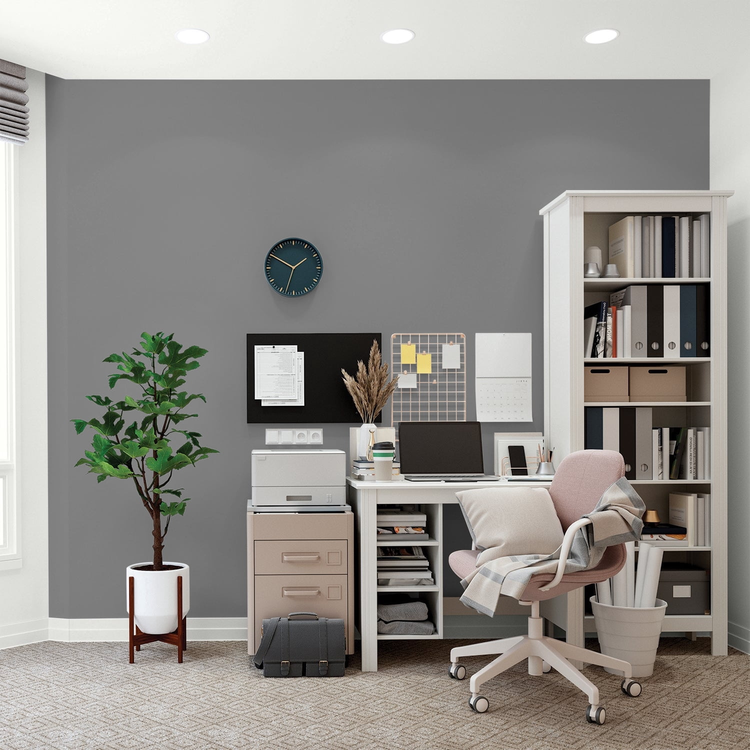 Glidden One Coat Interior Paint and Primer, Dover Gray / Gray, 1-Quart, Flat