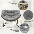 thumbnail image 4 of Thickened Waterproof Papasan Rocking Chair Cushion – 6.3'' Egg Chair Cushions with Secure Ties, Fade-Resistant & Weatherproof for Indoor/Outdoor Use , Fits Rattan Wicker Hammock Chairs (Only Cushion), 4 of 7