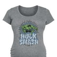 thumbnail image 3 of Marvel Hulk - Smash - Maternity Scoop Neck Graphic T-Shirt, 3 of 5