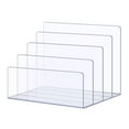 thumbnail image 1 of CIMAXIC Desktop File Organizer Multi-Compartment File Holder Transparent File Stand File Sorter,9.06"X6.89"X6.69", 1 of 4