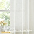 thumbnail image 4 of Exultantex 52"x95" Burlap Curtains Natural White Sheer-Linen Look for Living Room & Bedroom,2pcs,Grommet Top, 4 of 5