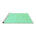 thumbnail image 2 of Ahgly Company Machine Washable Indoor Rectangle Oriental Turquoise Blue Traditional Area Rugs, 5' x 7', 2 of 4