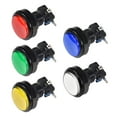 thumbnail image 1 of Juego de botón pulsador de 46 mm redondo, interruptor iluminado LED de 12V con microinterruptor para arcade de video, 5 colores, 5 piezas, 1 of 5