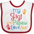 thumbnail image 3 of Inktastic Gigi and Papaw Love Me Grandchild Boys or Girls Baby Bib, 3 of 4