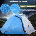 thumbnail image 2 of Lightweight 2-Person Backpacking Tent, IC ICLOVER Waterproof Two Doors Easy Setup Double Layer Outdoor Tent for 4 Seasons Camping Hiking and Mountaineering - Blue, 2 of 9