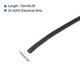 thumbnail image 2 of Uxcell 24 Gauge Silicone Wire 24AWG Electrical Wire Stranded Tinned Copper High Temp Hookup Spool 49.2ft Black, 2 of 7