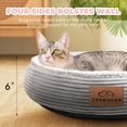 thumbnail image 4 of Camas lavables para gatos de interior de 20 pulgadas cama redonda donut para mascotas gatos perros pequeños cachorros gatitos fondo antideslizante cam, 4 of 8