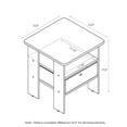thumbnail image 3 of Furinno Andrey End Table Nightstand with Bin Drawer, Dark Espresso/Brown, 3 of 6