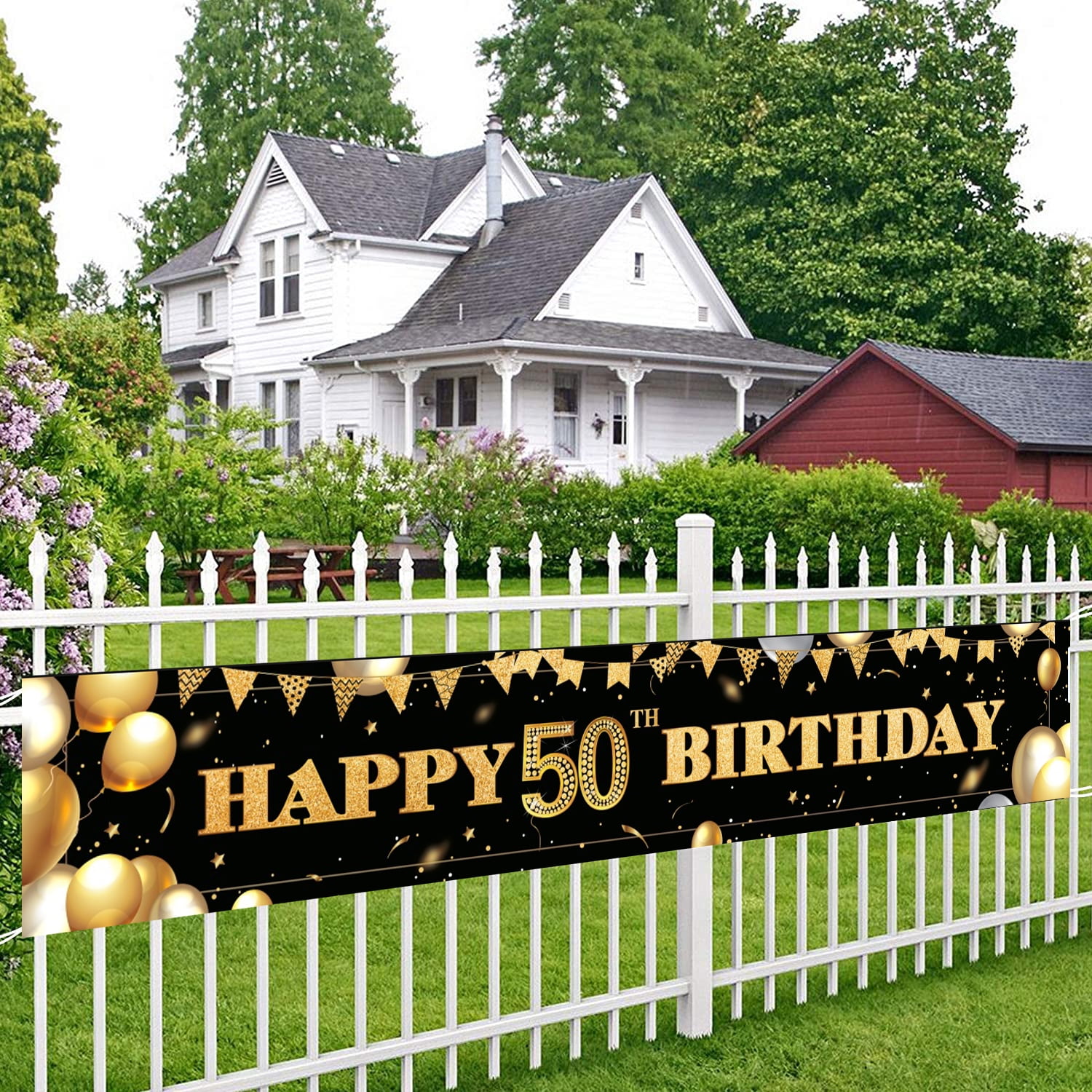  Black and Gold 50th Birthday Decoration Kit for Men, Happy 50th  Birthday Banner Bunting Swirls Streamers, Triangle Flag Banner for Birthday  Party Decorations Supplies : Home & Kitchen