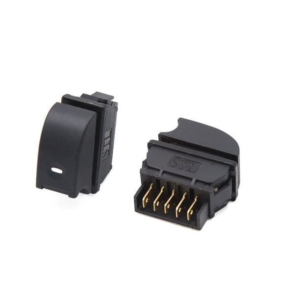 2uds 5 Patillas Sola Botón Interruptor Elevalunas Universal para Vehículos Coches 12V