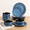 Modern -Emboss Blue-Service for 4 (12 Pcs), variant on Ceramic Dinnerware Sets For 6 18-porcelain Plates And Set