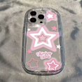 thumbnail image 1 of Smile Flower Clear TPU Case for iPhone 13 Pro 14 iPhone 11 Pro Max 12 XS XR X 7 8 Plus 6s 6 Plus Grip Holder Phone Cover xuanjing unisex, 1 of 2