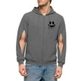 thumbnail image 2 of Txeol Dialysis Sweatshirts for Men with Arm Zipper Full-Zip Hemodialysis Hooded Jacket Outdoor Warm Sweatshirt Hoodies,Gray,M, 2 of 7
