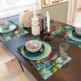 thumbnail image 6 of Placemats Set of 4 / 6, Whimsical Treehouse Painting Placemats for Dining Table Indoor/Outdoors Heat Resistant Washable Placemats 18" x 12", 6 of 8