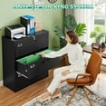 thumbnail image 5 of Fesbos Lateral 3 Drawer File Cabinets with Lock, Metal Filing Storage Vertical Cabinets,Home Office Furniture for Organization Hanging Letter/Legal/F4/A4(Black), 5 of 8