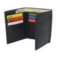 thumbnail image 6 of Cavelio Genuine Leather Mens RFID Blocking Slim Trifold Wallet Back ID Window with Gift Box Black, 6 of 8