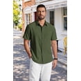 thumbnail image 2 of COOFANDY Men' Button Up Shirt Short Sleeve Dress Shirt Wrinkle Free Stretch Casual Business Shirt, 2 of 6