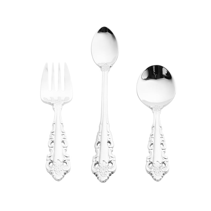 Wallace Antique Baroque 3 Piece Baby Feeding Set