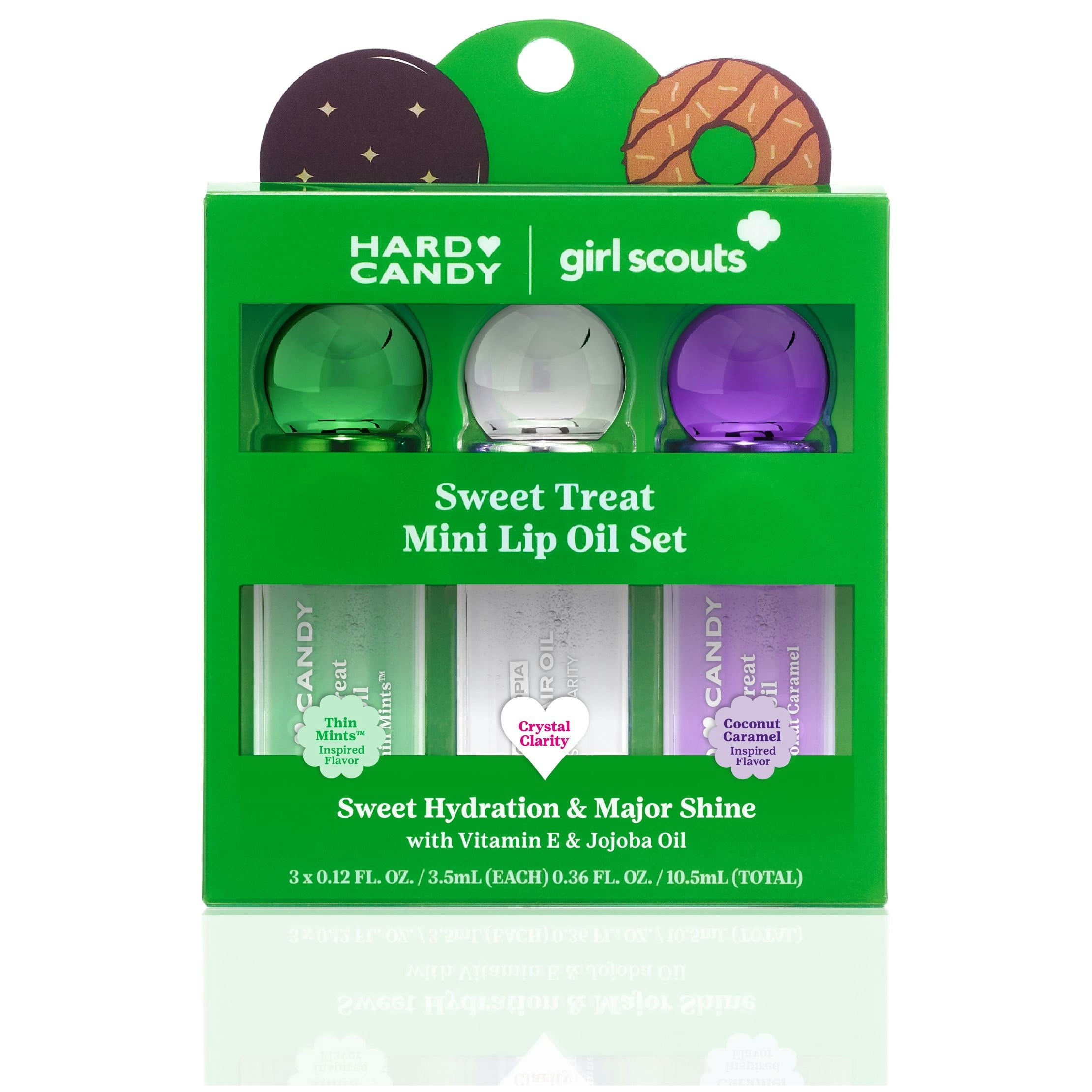 Hard Candy x Girl Scouts Thin Mint Essential Kit, Makeup Bag, Travel Kit, Lip Oil, Headband, 5 pieces