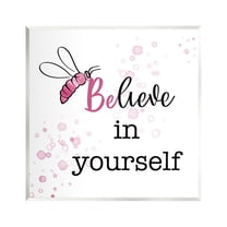 Stupell Industries Purple Believe Honey Bee Animals & Insects Painting Unframed Art Print Wall Art, 12 x 12