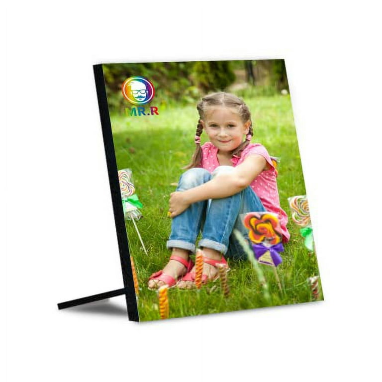 MR.R 2 piece 8'' Sublimation Blanks Glossy Glass Photo Frame,No Edge,Single  Hole Picture Frame for Heat Transfer Printing,6x9 inch