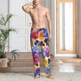 thumbnail image 2 of Fotbe The Garden Tricolor Pansy Flower Pantalones de Pijama para Hombre, Pantalones de Dormir, Pantalones de Casa con Cintura Ajustable y Bolsillos-Large, 2 of 6