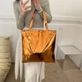 thumbnail image 3 of LHSHID Women Crossbody Bag Luxury Designer PU Shoulder Bag Solid Color Glossy Patent Leather Simple Female Commuter Handbag Shopper Bag, 3 of 6