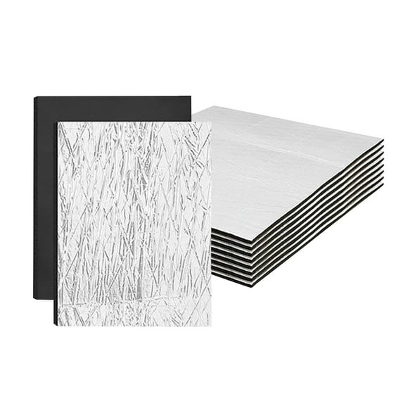 10 alfombrillas insonorizantes para coche, aislamiento acústico y amortiguación de ruido para capó, motor, puerta, protector térmico, insonorizantes.
