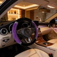 thumbnail image 5 of Diamond Fluffy Steering Wheel Cover with Colorful Rhinestones for Women Girls, Universal 15-Inch (38cm) Auto Elastic Protector, Car Accessories for Most Cars, SUVs | Pink, 5 of 5