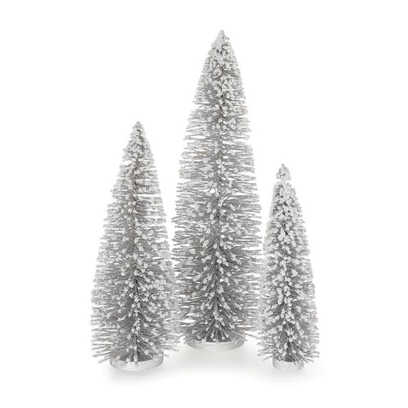 Burton & Burton Bottle Brush Trees Silver Astd
