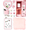 Pink, variant on 15 PCS Heart Magnetic Locker Accessory Kit for School / Work Locker Decorations Supplies-Purple
