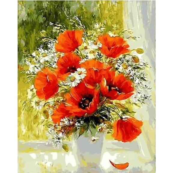 500 Piece Jigsaw Puzzles for Adults, Red Poppy Flowers Plant Wooden Jigsaw Puzzle Challenging Educational Fun Family Activities Games Toys Gifts for Home Decor