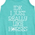 thumbnail image 2 of Instant Message - Idk I Like Horses - Toddler & Youth Girls A-line Dress, 2 of 5