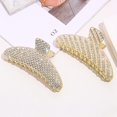thumbnail image 1 of 2 pinzas para el pelo con diamantes de imitación de Ahoney, pinzas de metal con forma de garra de 4,53 pulgadas, pinzas para el pelo con diamantes para mujer, bonitas pinzas para el pelo con perlas a JAMW Sencillez, 1 of 5