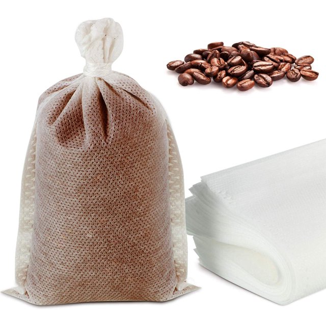 200 Pieces No Mess Cold Brew Coffee Filters,No Mess Coffee Filter Mesh Tea Filter Bags Disposable Mesh Brewing Bags with Drawstring for Concentrate, Coffee Maker, Cold Brew Coffee, Loose Leaf Tea