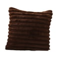 thumbnail image 1 of Funda de almohada de felpa de piel sintética, funda de almohada, funda de cojín para sofá, dormitorio, sala de estar, hotel, regalo de inauguración de Marrón oscuro, 1 of 8